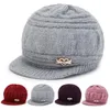 knit winter visor hat women