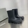 2022 Fashion Summer Rain Boots Rubber Trooper Boot 22SS Rainboot Platform Square Toe Tire High Talons Chunky Women Men Men Out-Out-Out-Out-Sole 6965951