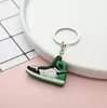 6 Colors Designer Mini Silicone Sneakers Keychains Men Women Kids Key Ring Gift Shoes Keychain Handbag Chain Basketball Shoe Key Holder Bulk Price