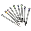 Reparationsverktygssatser Round Head Watch Screwdriver Set 05mm 06mm 08mm 10mm 12mm 14mm 16mm 16mm 20mm 25mm Rotating Base ToolRepai2108411