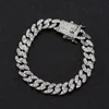 Kedjor 10mm Miami Cuban Choker Link Necklace Silver Color Iced Out Bling For Men Hip Hop Jewelry Style Full Drill Chain Giftchains297i