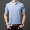 Ymwmhu moda suelta hombres polo camisa azul delgada verano streetwear ropa masculina tops 220615