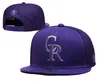 2022 HipHop Rockies CR bokstav Ben Aba Reta Nytt mode Snapback-hattar Sport Baseballkepsar Herr Kvinnor H5