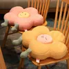 Soft Touch Furry Kawaii Colorful Flower Plush Pillow Cushion Plant Mat Stuffed Toys Sofa Back Decor Gifts J220704