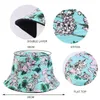 Summer Rural Style Bucket Hat Unisex Cotton Fisherman Hat Fruits Butterfly Floral Printing Visor Caps Double-sided Wear Fishing Hats Outdoor Easy to Carry