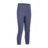 L-146 Yoga-Leggings mit hoher Taille für Damen, keine Naht vorne, nacktes Gefühl, Fitness, Sport, Caprihose, Fitnessstudio, Laufen, enge Jogginghose