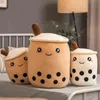 CM Big Size Cartoon Bubble Tea Cup Fylld mjuk rygg rolig mat pop leksak barn födelsedag present rum dekor j220704