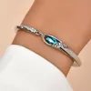 Beaded Strands Design Alloy Glass Bracelet Fashion Blue Austrian Crystal Style Jewelry Bangle Female Lars22