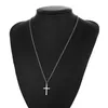 Pendant Cross Necklace Women Simple Gold Color Chain Metal Jewelry Clavicle Choker Men Couple Party Daily Gifts