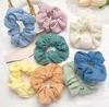 Girl Scrunchy Hairbands Candy Color Guma Band Party Favor Female Headband Ponytail Lina Akcesoria 8 kolorów BBA13111