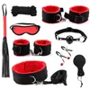 14 PCS Kit de Bondage Conjuntos exóticos macios Equipamento de jogos adultos sexy SM Treinamento de escravos de colarinho de alma BDSM para casais