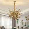 Nowoczesna lampa żyrandolowa dla Kuchnia Wyspa Kwiat Kryty Loft Gold Love Wiszące Lampa Wisiorek Light Home Decoration Oprawa