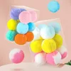 Cat Toys 12st Toy Balls 1.8 " / 1.2" Mjuk kattunge Pompon inomhus katter interaktiv spelar tyst bollfavorite leksakkatt