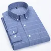 Chemise à carreaux pour hommes Turn Down Col boutonné à manches longues Slim Fit Shirt Fashion Smart Casual Dress Chemises Casual Hommes Vêtements LJ200925