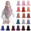 Moda nowe zwykłe kobiety szyfon szalik muzułmański hidżab marszek szal głowa głowa turban islamski hidżabs maxi szaliki