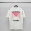 Футболка дизайнерская версия рубашки Rhude портсигар с коротким рукавом коробка перспективная футболка Whirlpool брендовая пара в уличном стиле