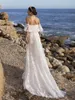 Elegante veerbaljurk trouwjurken uit schouder pailletten strapless applique bruids elegante chic dubai custom gemaakte vestidos de novia