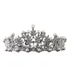 Headpieces Silver Crystals Wedding Crowns Pearls Shinning Bridal Tiaras Rhinestone Head Pieces Headband Hair Accessories Crown