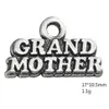 Pendentif d'amour de famille de charme de grand-mère plaqué argent antique Autres bijoux personnalisés198E