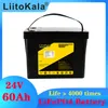 LiitoKala lifepo4 24V 60Ah 50Ah battery pack with 100A BMS for motorcycle solar system ebike power wheelchair electric scooters