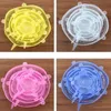 6 pezzi/set di coperchi per pentole a ventosa in silicone, utensili da cucina, silicone per uso alimentare, per mantenere la freschezza, avvolgere il coperchio della padella