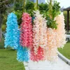 110 см винтаж Great Gatsby Home Party Garden Decoation Elegant Artifical Silk Flower Visteria Vine Wedding Decoration