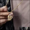 Hanger kettingen hangers sieraden 2022 draak voor vrouwen mannen goud kleur sieraden kubieke zirkonia mascotte ornamenten gelukssymbool geschenken laten vallen