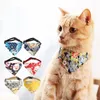 Pet triangle saliva towel Cat Costumes Small dog and cat-accessories Cats and dogs Cartoon scarf Pets Supplies T9I002034