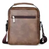 2022 Kangaroo marca de lujo hombro Vintage Messenger bolso de cuero Puleather bolsos cruzados para hombres