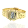 Zegarek złota srebrna kobiety oglądają diodowe zegarki cyfrowe Square damskie sukienki sportowe damskie zegar hodinky relogios femini2173