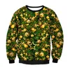 Mężczyźni kobiety brzydkie świąteczne sweter para Crewneck wakacyjna bluza 3D Snowflake Święty Mikołaj Autumn Zima Skocznicy na Boże Narodzenie L220801