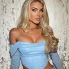 blue corset top