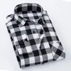 Plaid Shirt Autumn Winter Flannel Red Checkered Shirt Men Shirts Long Sleeve Chemise Homme Cotton Male Check Shirts 220326