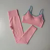 2/3 pièces femmes Yoga ensemble entraînement vêtements de sport vêtements de sport Fitness haut court couture costume court 220330