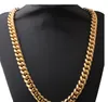 15 mm 14k gouden punk mannen Miami coderingsketen Gold vergulde ketting 60 cm