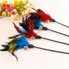 1PC Funny Cat Toy Kitten Teaser Stick with Double Bells Interactive Feather Pet Playing Rod Puppy Wire Chaser Wand Pet Supplies C0610G012