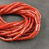 Andra grossist 6strand/parti naturliga röda agater Carnelian 4 13mm rörformiga lösa pärlor vertikala hål för DIY -armband halsband annan