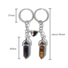 Клавки 2pcs/set pare key chean heart chearm charm natural stone crystal подвесной кулон