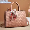 Whole ladies leather shoulder bags candy-colored embroidered thread fashion tote bag sweet little fresh printed bow handbag la305p