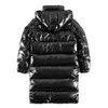 Moda de luxo francês Mens de casaco para baixo estilista de casaco longo parka brilhante preto colorido puro capuzes espessos de jacaces de inverno