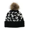 Beanies Beanie/Skull Caps Thick Sticked Hat Stitching Leopard Print Curling Löstagbar ullkåpor Ladies Warm Hatbeanie/Skull Chur22