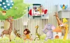 Niestandardowa tapa 3D Mural Animal Paradise Pól dla dzieci Mural Tło Tło Wall Domowe Dekor Tapety Papel de Pareede Ulepszenie