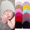 M443 Europe Fashion Infant Baby Kids Knitted Hat Candy Color Skull Caps Children Knitted Warm Beanies Boys Girls Babies Hats