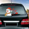 Decorazioni natalizie Adesivi per auto Babbo Natale Pupazzo di neve Decalcomanie Tergicristallo per lunotto posteriore per auto Impermeabile