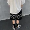 Harajuku Streetwear Iron Chain Mönster jogger shorts män och kvinnor hiphop skateboard sommar elastisk midja 220714