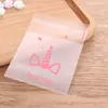 Gift Wrap 100/60pcs Transparent Plastic Bag Candy Cookie Gifts Frosted OPP Birthday Party Packaging Pouch BoxGift