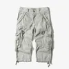 Casual Shorts Men Summer Camouflage Cotton Cargo Shorts Men Camo Short Pants Homme Without Belt Drop Calf-Length Pants 220530