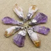 Anhänger Halsketten Naturstein Kristall Amethyst Unregelmäßige Anhänger Rohes Erz Yellowstone Charms Citrin Rau Für Schmuck DIY Halskette Zugang