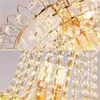 Modern Altın Kristal Avizeler Işıklar Fikstür LED Işık Büyük Uzun Avize Yüksekliği 300cm