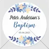 소년 소녀 침례와 첫 공동체 파티 개인화 된 맞춤 생일 스티커 세트 220613
